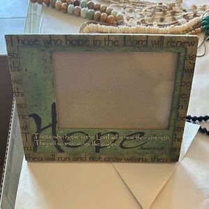 Inspirational Green Scripture Photo Frame - Unbranded